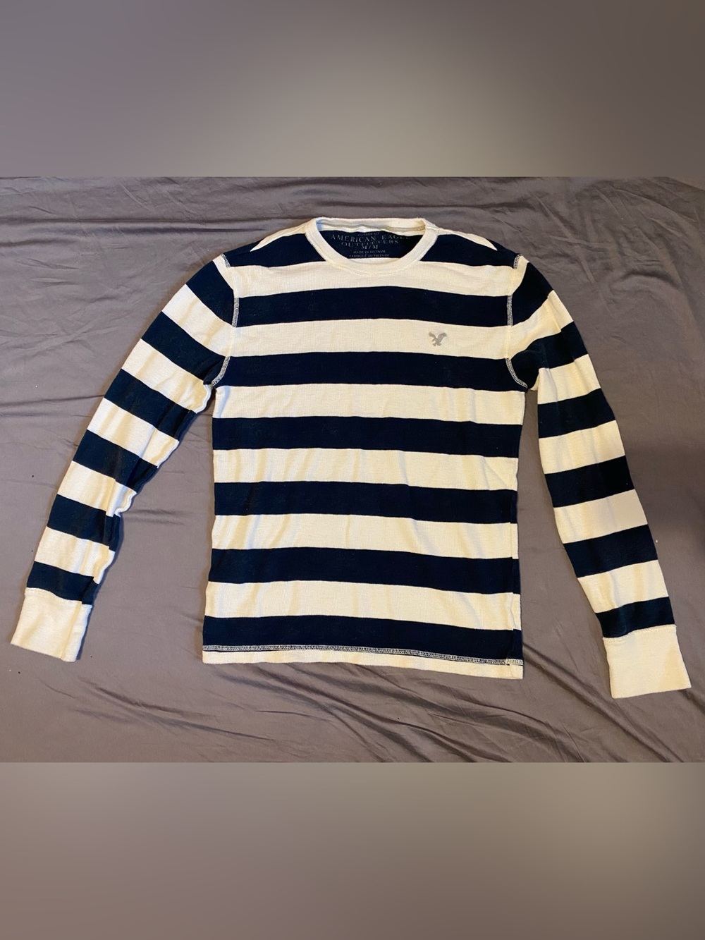 American Eagle Outfitters striped vintage fit pullover crewneck sweater, size M